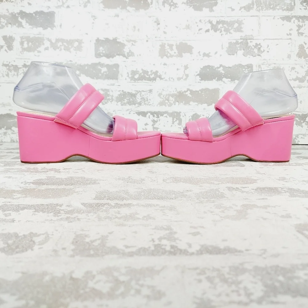 NEW BP Raquelle Wedge Pink Summer Platform Sandals W785